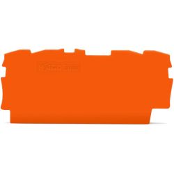 WAGO 2000-1492 TOPJOB&reg;S end/intermediate plate; for 2000-14xx series terminal blocks; 0.7 mm wide; orange