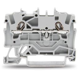WAGO 2001-1201 TOPJOB®S feedthrough terminal block; rail mount; 2-conductor; 4.2 mm wide; gray