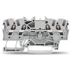WAGO 2001-1401 TOPJOB® S feedthrough terminal block; rail mount; 4-conductor; 4.2mm wide; gray