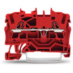 WAGO 2002-1203 TOPJOB&reg;S feedthrough terminal block; rail mount; 2-conductor; 5.2 mm wide; red