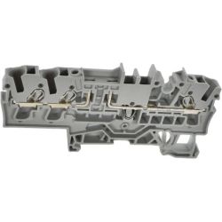 WAGO 2002-1781 TOPJOB®S fuse terminal block; mini-auto fuse; rail mount; 3-conductor; 5.2 mm wide; gray