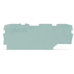 WAGO 2002-1991 TOPJOB&reg;S end/intermediate plate; for 2002-19xx series terminal blocks; 1.0 mm wide; gray