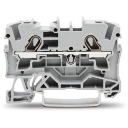 WAGO 2004-1201 TOPJOB&reg;S feedthrough terminal block; rail mount; 2-conductor; 6.2 mm wide; gray