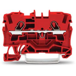 WAGO 2004-1203 TOPJOB&reg;S feedthrough terminal block; rail mount; 2-conductor; 6.2 mm wide; red