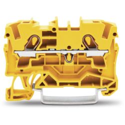 WAGO 2004-1206 TOPJOB&reg;S feedthrough terminal block; rail mount; 2-conductor; 6.2 mm wide; yellow