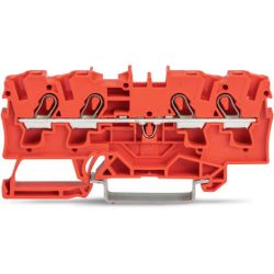 WAGO 2004-1402 TOPJOB&reg;S feedthrough terminal block; rail mount; 3-conductor; 6.2 mm wide; orange