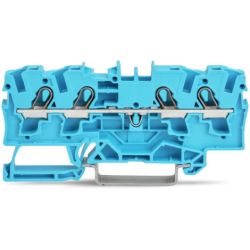 WAGO 2004-1404 TOPJOB&reg; S feedthrough terminal blocks; rail mount; 3-conductor; 6.2 mm wide; blue