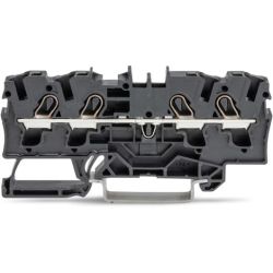 WAGO 2004-1405 TOPJOB&reg;S feedthrough terminal block; rail mount; 3-conductor; 6.2 mm wide; black