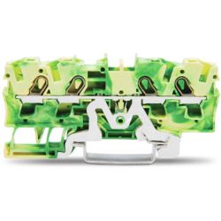 WAGO 2004-1407 TOPJOB®S ground terminal block; rail mount; 3-conductor; 6.2 mm wide; green-yellow