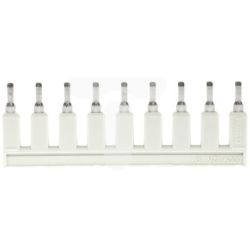 WAGO 2004-409 TOPJOB&reg;S Push-in type jumper bar; insulated; 9-way; Nominal current 32 A; light gray