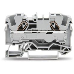 WAGO 2006-1201 TOPJOB&reg;S feedthrough terminal block; rail mount; 2-conductor; 7.5 mm wide; gray