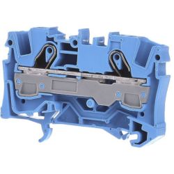 WAGO 2006-1204 TOPJOB&reg;S feedthrough terminal block; rail mount; 2-conductor; 7.5 mm wide; blue