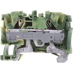 WAGO 2006-1207 TOPJOB®S feedthrough terminal block; rail mount; 2-conductor; 7.5 mm wide; green-yellow