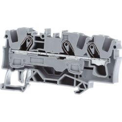 WAGO 2006-1301 TOPJOB&reg;S feedthrough terminal block; rail mount; 3-conductor; 7.5 mm wide; gray