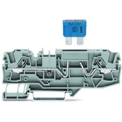 WAGO 2006-1681 TOPJOB®S 2-conductor fuse terminal block for mini-automotive blade-style fuses; with test option; without blown fuse indication