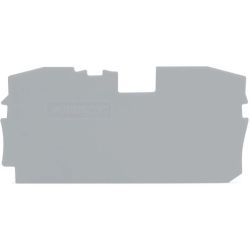 WAGO 2010-1291 TOPJOB&reg;S end/intermediate plate; for 2010-12xx series terminal blocks; 1.0 mm wide; gray