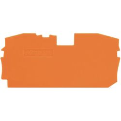 WAGO 2016-1292 TOPJOB&reg; S end/intermediate plates; for 2016-12xx series terminal blocks; 1.0 mm wide; orange