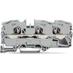 WAGO 2016-1301 TOPJOB&reg;S feedthrough terminal blocks; rail mount; 3-conductor; 12 mm wide; gray