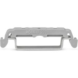 WAGO 209-120 Mounting feet; can be snapped on terminal blocks with snap-in mounting foot; for mounting on relay-modules; 6.4 mm wide; gray