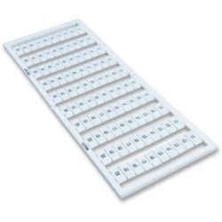 WAGO 209-503 WSB marker cards; as card; MARKED; 11 to 20 (10x); not stretchable; Horizontal marking; snap-on type; white