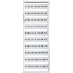 WAGO 209-504 WSB marker cards; as card; MARKED; 21 to 30 (10x); not stretchable; Horizontal marking; snap-on type; white
