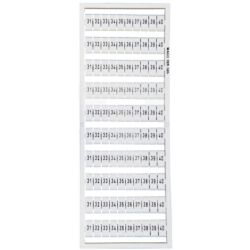 WAGO 209-505 WSB marker cards; as card; MARKED; 31 to 40 (10x); not stretchable; Horizontal marking; snap-on type; white
