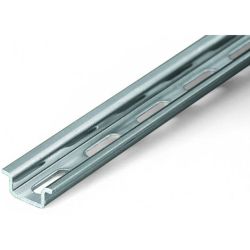 WAGO 210-111 Steel carrier rails; 15 x 5.5mm; 1mm thick; 2m long; slotted; according to EN 60715