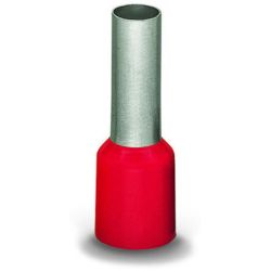 WAGO 216-209 Ferrules; Sleeve for 10 mm<sup>2</sup> / AWG 8; insulated; electro-tin plated; red