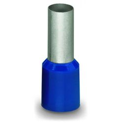 WAGO 216-210 Ferrules; Sleeve for 16 mm<sup>2</sup> / AWG 6; insulated; electro-tin plated; electrolytic copper; gastight crimped; acc. to DIN 46228, Part 4/09.90; blue