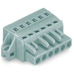WAGO 231-110/027-000 MCS MIDI Classic 1-conductor female plugs; clamping collar; 2.5 mm<sup>2</sup>; Pin spacing 5 mm; 10-pole; 2.50 mm<sup>2</sup>; gray