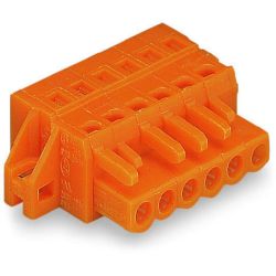 WAGO 231-304/031-000 MCS MIDI Classic 1-conductor female plugs; clamping collar; 2.5mm<sup>2</sup>; Pin spacing 5.08mm; 4-pole; 2.50mm<sup>2</sup>; orange