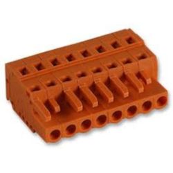 WAGO 231-308/026-000 MCS MIDI Classic 1-conductor female plugs; 2.5 mm<sup>2</sup>; Pin spacing 5.08 mm; 8-pole; 2.50 mm<sup>2</sup>; orange
