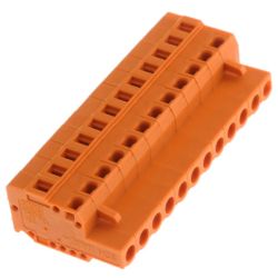 WAGO 231-312/026-000 MCS MIDI Classic 1-conductor female plug; 2.5mm<sup>2</sup>; Pin spacing 5.08mm; 12-pole; 2.50mm<sup>2</sup>; orange