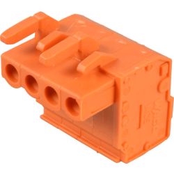 WAGO 232-304/026-000 MCS MIDI Classic 1-conductor female plug; angled; 2.5mm<sup>2</sup>; Pin spacing 5.08mm; 4-pole; 2.50mm<sup>2</sup>; orange