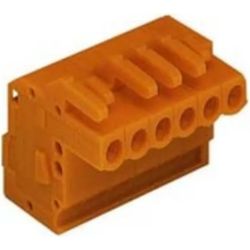 WAGO 232-308/026-000 MCS MIDI Classic 1-conductor female connectors, angled; CAGE CLAMP®; 2.5mm<sup>2</sup>; Pin spacing 5.08 mm; 8-pole; 2.50 mm<sup>2</sup>; orange