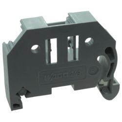WAGO 249-117 Screwless end stop; 10 mm wide; for DIN-rail 35 x 15 and 35 x 7.5; gray