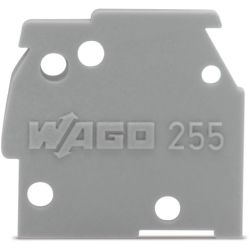 WAGO 255-100 End plates; snap-fit type; 1 mm thick; gray