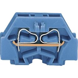WAGO 260-304 2-conductor terminals; without push-buttons; with fixing flange; for screw or similar mounting types; Fixing hole 3.2 mm Ø can be commoned with adjacent jumpers and staggered jumpers; CAGE CLAMP®; 1.50 mm<sup>2</sup>; blue