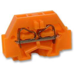 WAGO 260-306 2-conductor terminals; without push-buttons; with fixing flange; for screw or similar mounting types; Fixing hole 3.2mm Ø can be commoned with adjacent jumpers and staggered jumpers; CAGE CLAMP®; 1.50mm<sup>2</sup>; orange