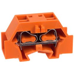 WAGO 261-336 4-conductor terminals; without push-buttons; with fixing flange; for screw or similar mounting types; Fixing hole 3.2 mm Ø 2.5 mm<sup>2</sup>; CAGE CLAMP®; 2.50 mm<sup>2</sup>; orange