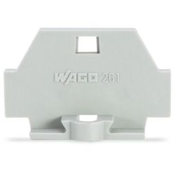 WAGO 261-361 End plate; with fixing flange; gray