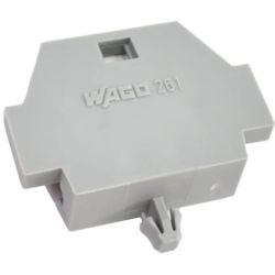 WAGO 261-371 End plates; with snap-in mounting foot; gray