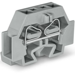 WAGO 262-301 2-conductor terminals; without push-buttons; with fixing flange; for screw or similar mounting types; Fixing hole 3.2mm Ø 4mm<sup>2</sup>; CAGE CLAMP®; 4.00mm<sup>2</sup>; gray