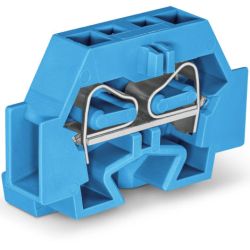 WAGO 262-304 2-conductor terminals; suitable for Ex i applications; without push-buttons; with fixing flange; for screw or similar mounting types; Fixing hole 3.2mm &Oslash; 4mm<sup>2</sup>; CAGE CLAMP&reg,; 4.00mm<sup>2</sup>; blue
