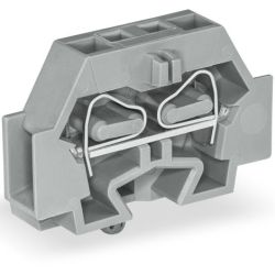WAGO 262-311 2-conductor terminals; without push-buttons; with snap-in mounting foot; for plate thickness 0.6 - 1.2mm; Fixing hole 3.5mm Ø 4mm<sup>2</sup>; CAGE CLAMP®; 4.00mm<sup>2</sup>; gray