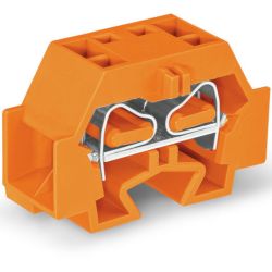 WAGO 262-336 4-conductor terminals; without push-buttons; with fixing flange; for screw or similar mounting types; Fixing hole 3.2mm Ø 4mm<sup>2</sup>; CAGE CLAMP®; 4.00mm<sup>2</sup>; orange