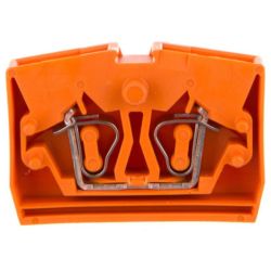 WAGO 264-306 2-conductor end terminals; without push-buttons; with fixing flange; for screw or similar mounting types; Fixing hole 3.2 mm &Oslash; 2.5 mm<sup>2</sup>; CAGE CLAMP&reg;; 2.50 mm<sup>2</sup>; orange