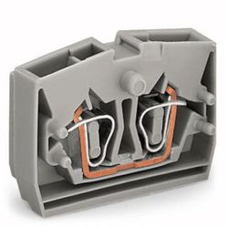 WAGO 264-321 2-conductor center terminal block; without push-buttons; 2.5 mm<sup>2</sup>; CAGE CLAMP®; 2.50 mm<sup>2</sup>; gray
