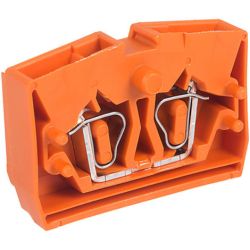 WAGO 264-326 2-conductor center terminal block; without push-buttons; 2.5 mm<sup>2</sup>; CAGE CLAMP&reg;; 2.50 mm<sup>2</sup>; orange