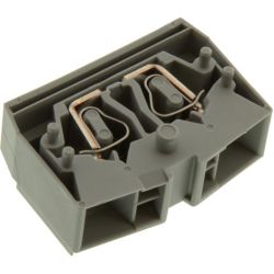WAGO 264-331 4-conductor end terminal block; without push-buttons; with fixing flange; for screw or similar mounting types; Fixing hole 3.2 mm Ø; 2.5 mm<sup>2</sup>; CAGE CLAMP®; 2.50 mm<sup>2</sup>; gray